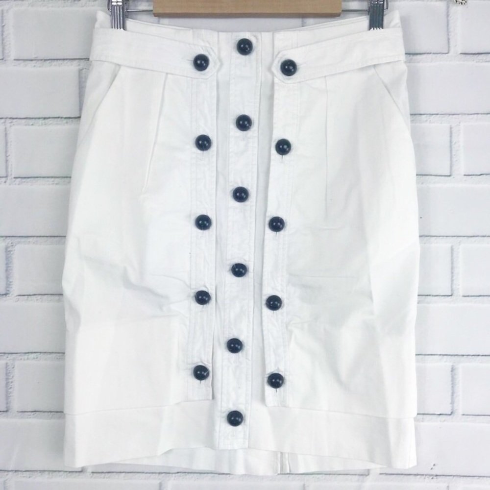 Anthropologie Leifsdottir Button Pencil Skirt 2